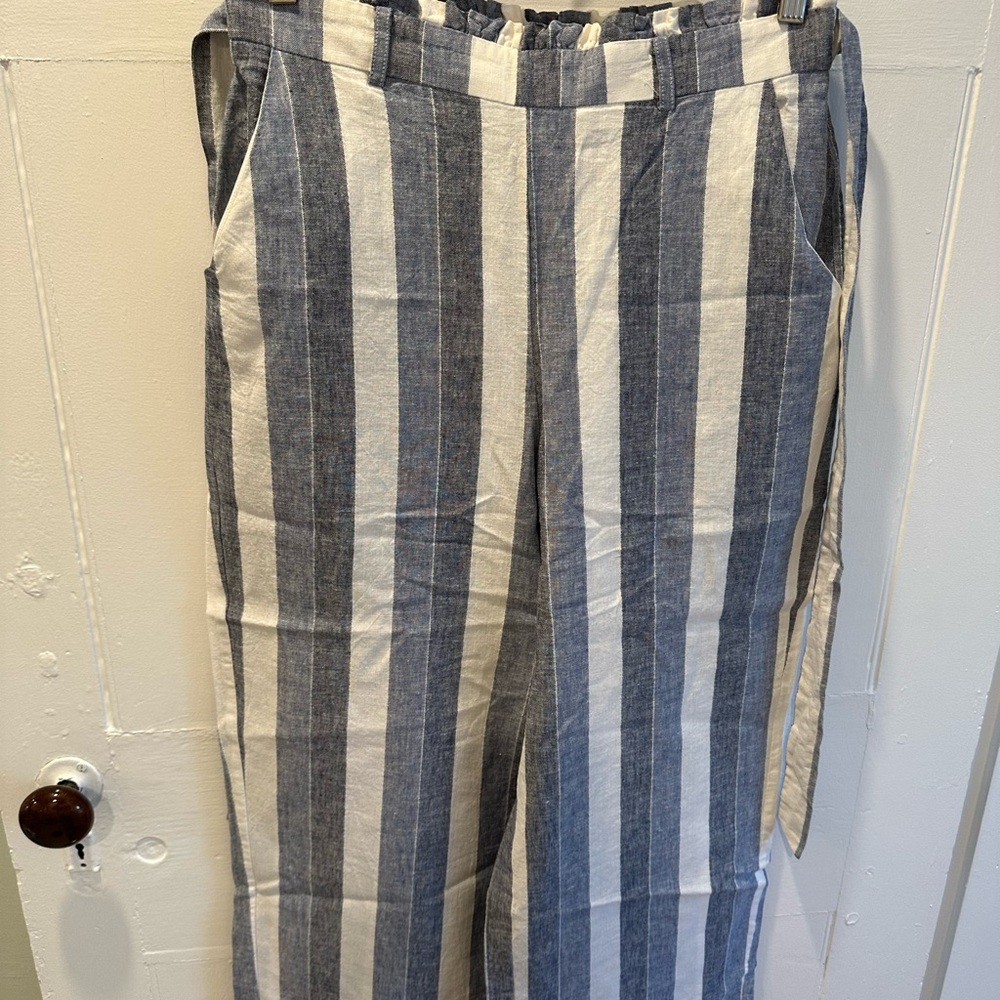 Striped Gray and White Pants